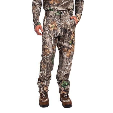 Realtree Men's All-Season Hunting Cargo Pants – EDGE Camo, Stretch Fabric, 6 Pockets, Sizes S–5XL