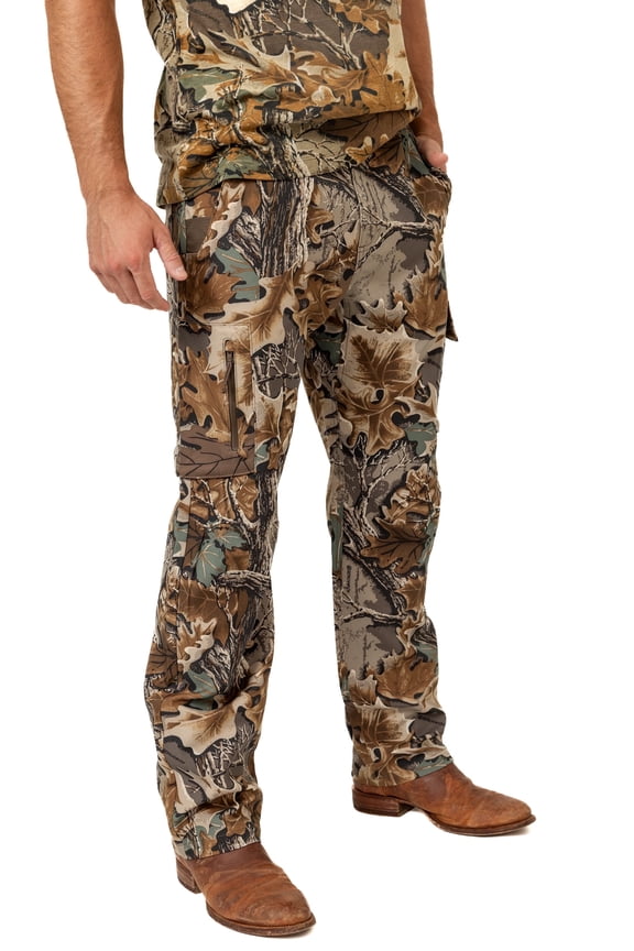 Men's All-Season Hunting Cargo Pants ā Advantage Classic Camo, Stretch Fabric, 6 Pockets, Sizes Sā5XL