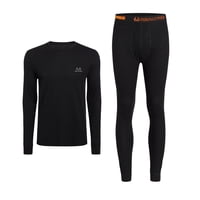 Realtree Men's Grand Canyon Baselayers Thermal Top & Pant Set (Black in Limited Sizes)