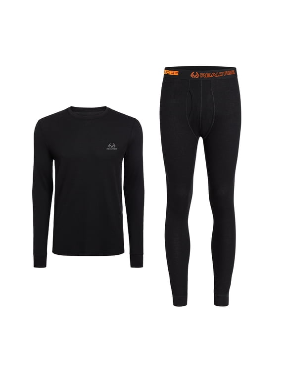 Grand Canyon Baselayers for Men, Recycled Cotton Blend Thermal Top and Pant Set, 2-Piece