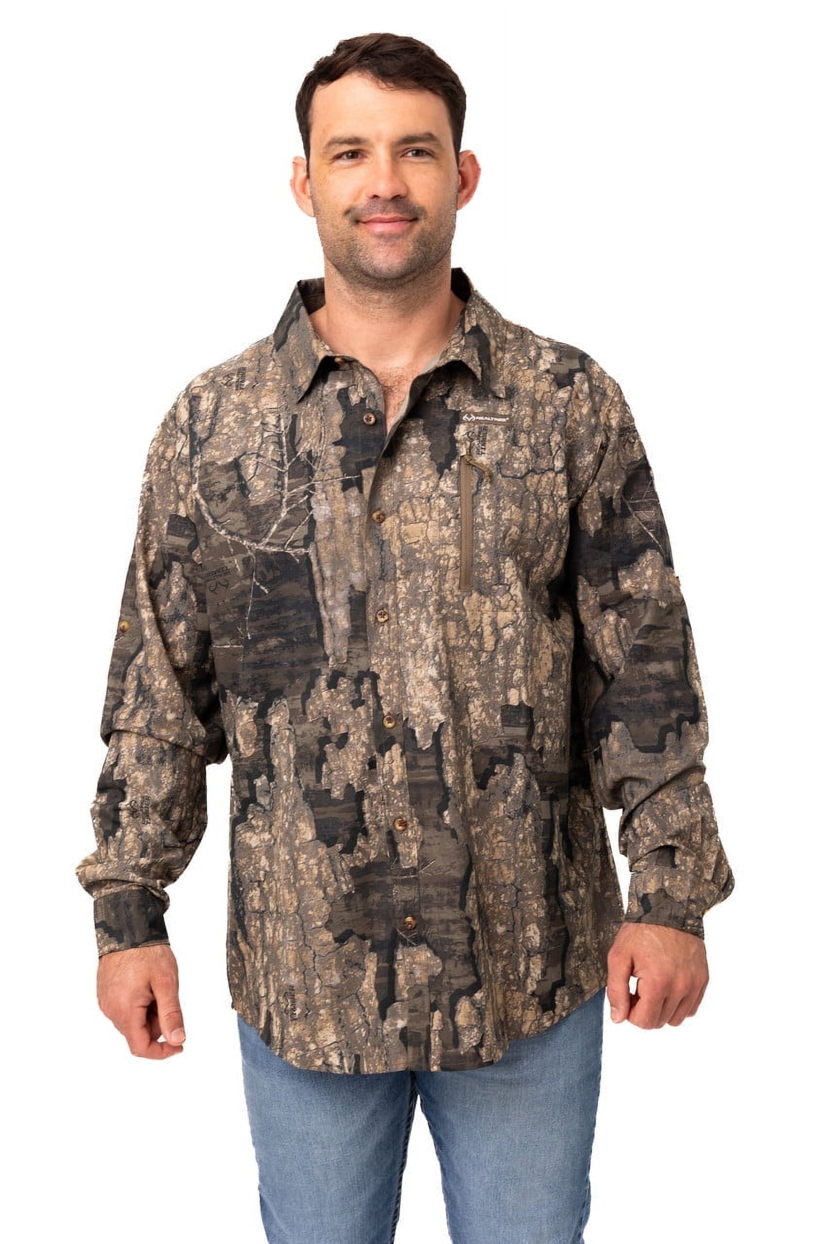 Timber Pattern Shirts Realtree Men's Button Down Long Sleeve Shirt – TIMBER Camo ...