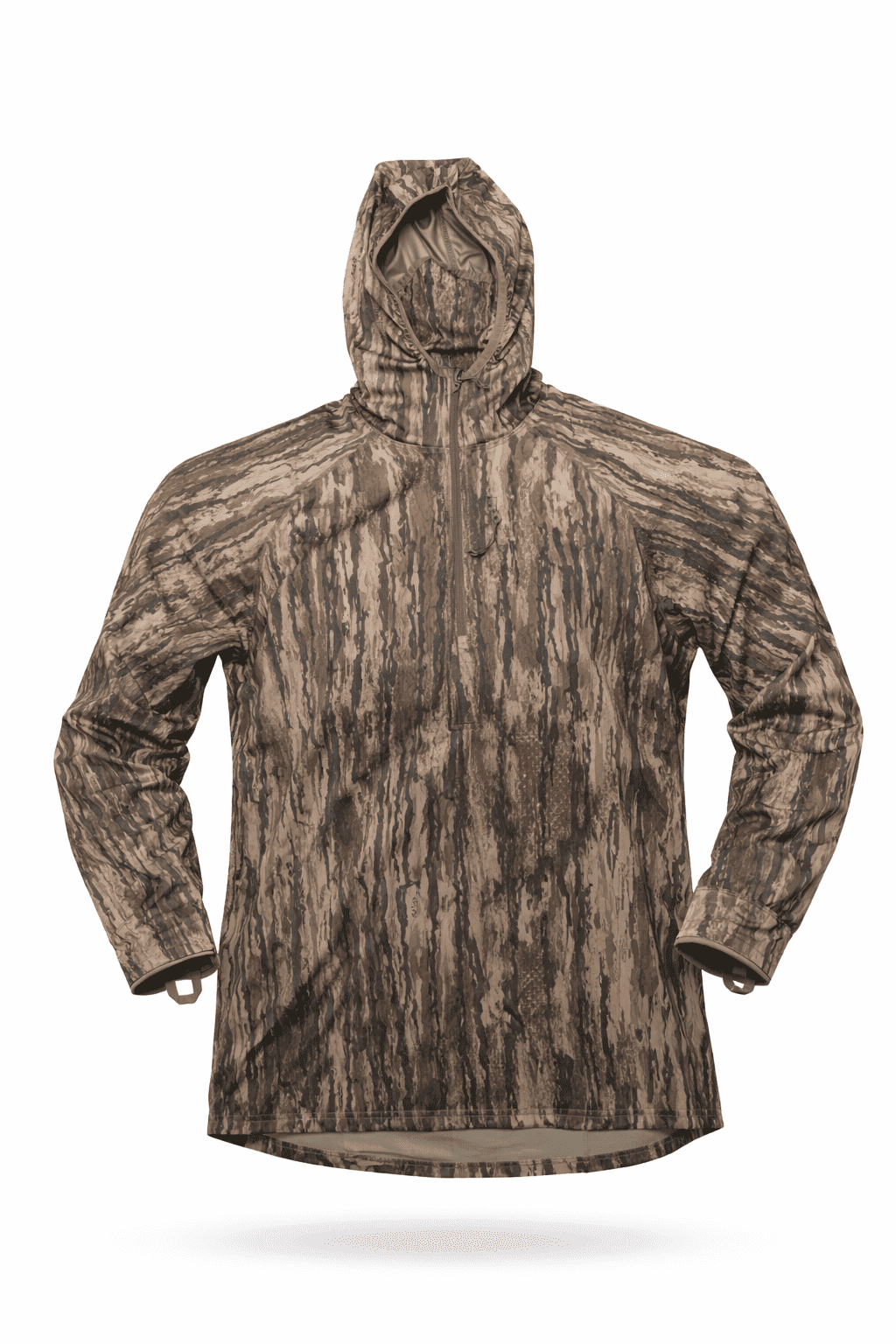 Realtree Men's Camo 1/2-Zip Hunting Pullover with Hood & Face Mask