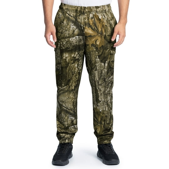 Realtree Men's Cargo Jogger Pants, Sizes S-3XL