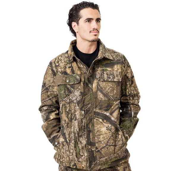 Realtree Men's Camo Farmhand Insulated Canvas Duck Work Hunting Jacket