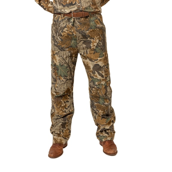 Realtree Men's Camo Hunting Farmhand Pants, Cotton Duck Canvas, Water-Resistant