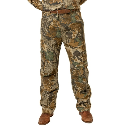 Realtree Men's Camo Farmhand Pants, Cotton Duck Canvas, Water-Resistant