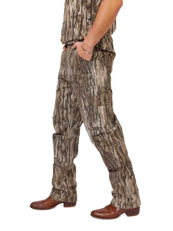 Men's Camo Hunting Farmhand Pants, Cotton Duck Canvas, Water-Resistant