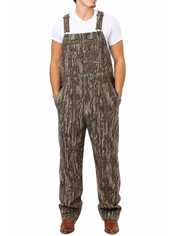 Men's Legacy Camo Hunting Cotton Bib Overalls, All-season Uninsulated Heavy-Duty for Outdoor Works