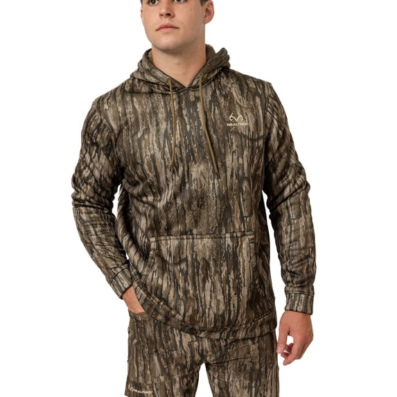 Realtree Men's Camo Hunting Hoodie - High Pile Pullover for Outerwear | Size S-4X