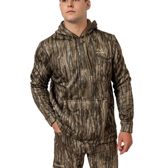 Realtree Hunting Hoodie - Legacy Camo - High Pile Pullover for Men and Women, L