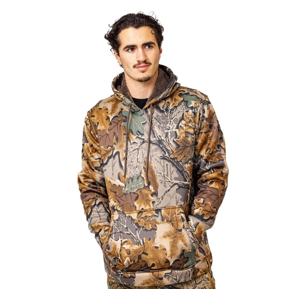 Realtree Men's Camo Hunting Hoodie - High Pile Pullover for Outerwear | Size S-4X