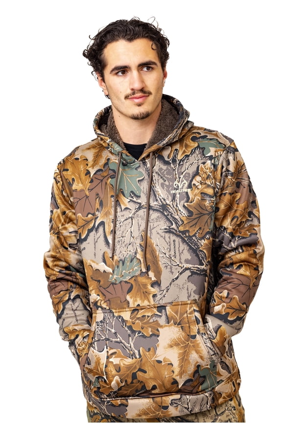 Men's Camo Hunting Hoodie - High Pile Pullover for Outerwear | Size S-4X