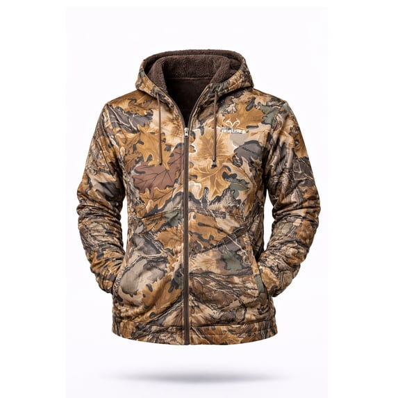 Realtree Hunting Hoodie Jacket for Men and Women - Advantage Classic Camo High Pile Pullover for Outerwear | Size 3X