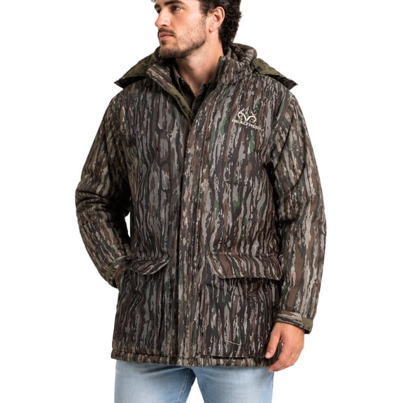 Realtree Men’s Camo Hunting Parka Jacket - Insulated, Scent Control, M