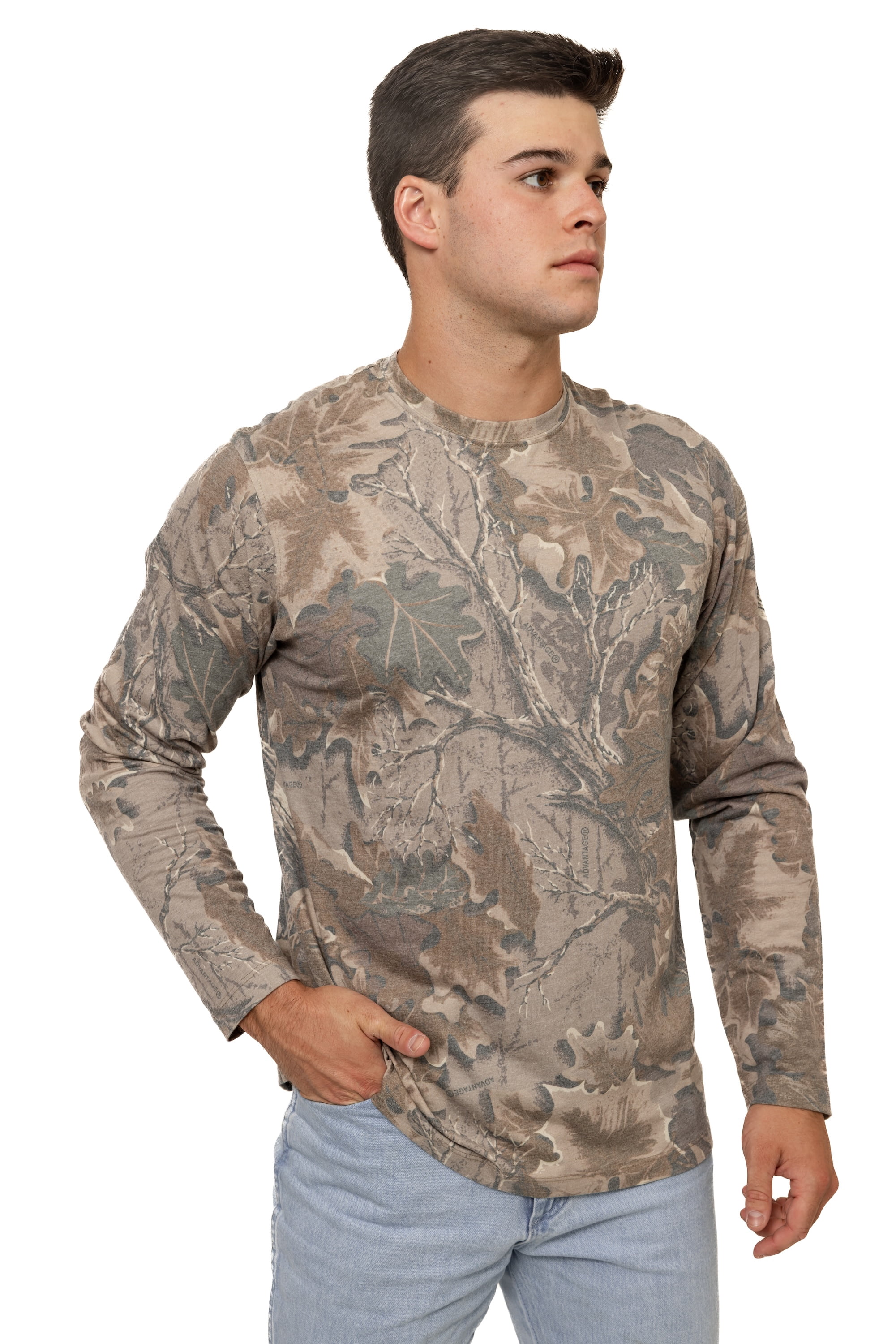 Realtree Men's Camo Long Sleeve Tri-Blend Shirt | Ultra-Soft Hunting Tee for Outdoors | Limited Edition