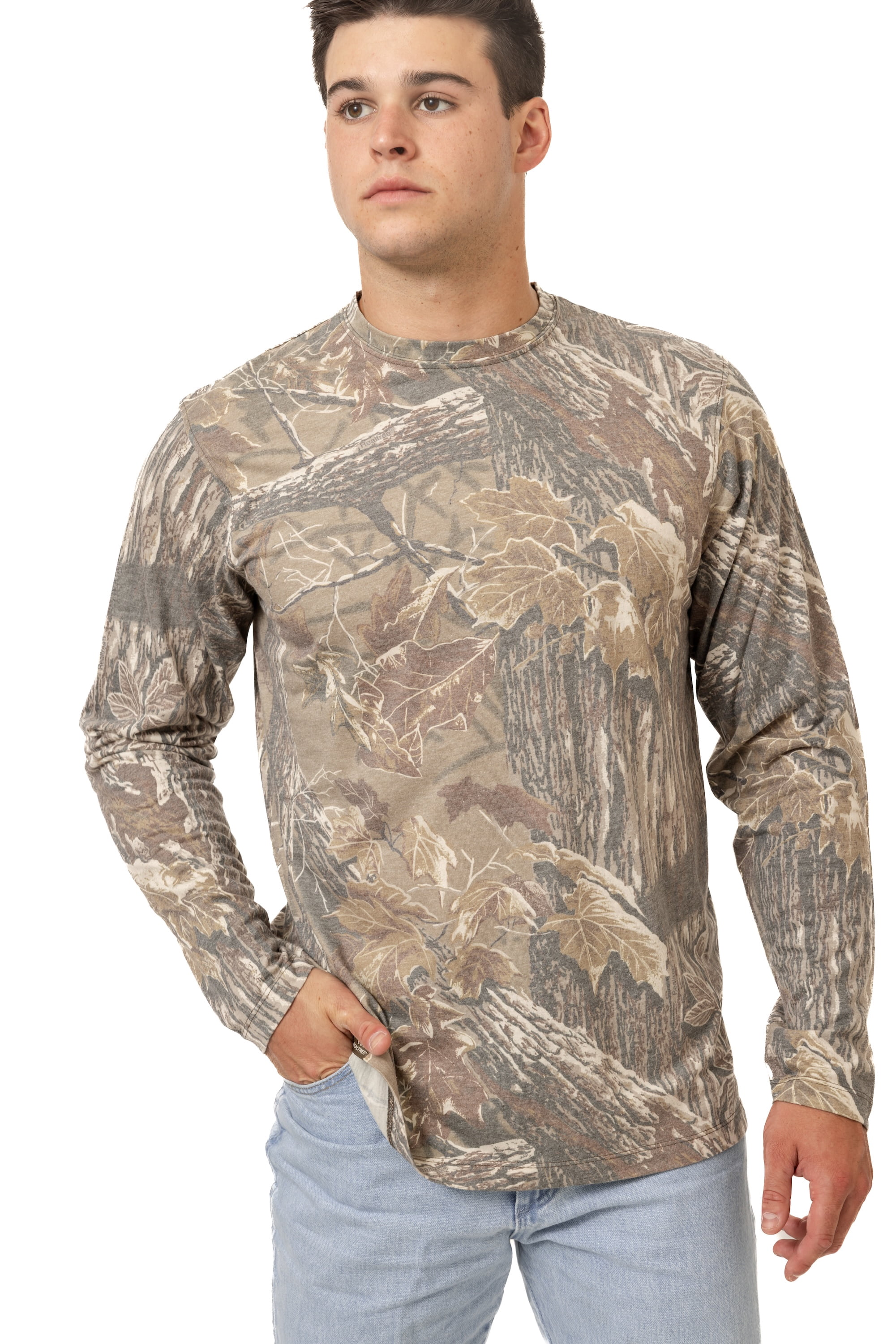 Realtree Men's Camo Long Sleeve Tri-Blend Shirt | Ultra-Soft Hunting Tee for Outdoors | Limited Edition