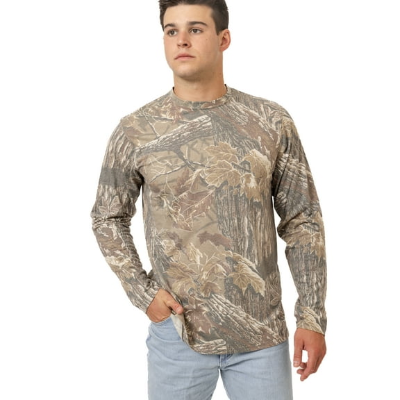 Realtree Men's Camo Long Sleeve Tri-Blend Shirt | Ultra-Soft Hunting Tee for Outdoors | Limited Edition