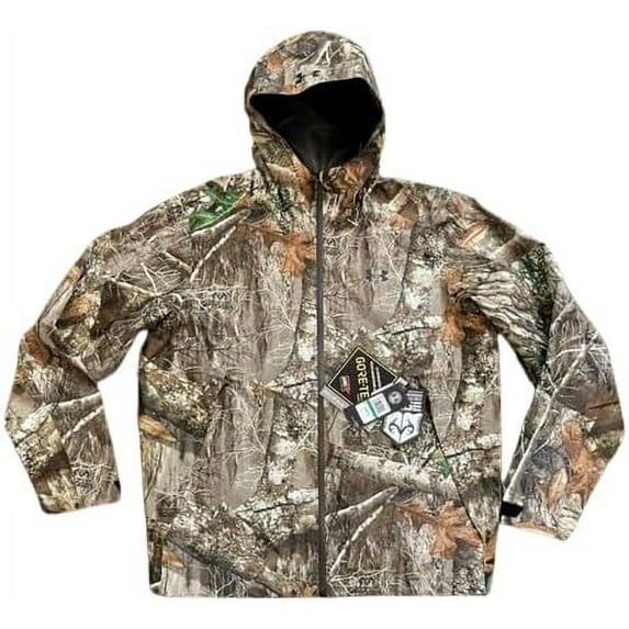 Realtree Men's Camo Quiet Hooded Hunting Jacket | Waterproof Softshell with 3 Heat Modules, Bionic Jungle Camo with Power Bank Pocket, Ideal for Hunting, & Camping, Camouflage Design (Size XXL)