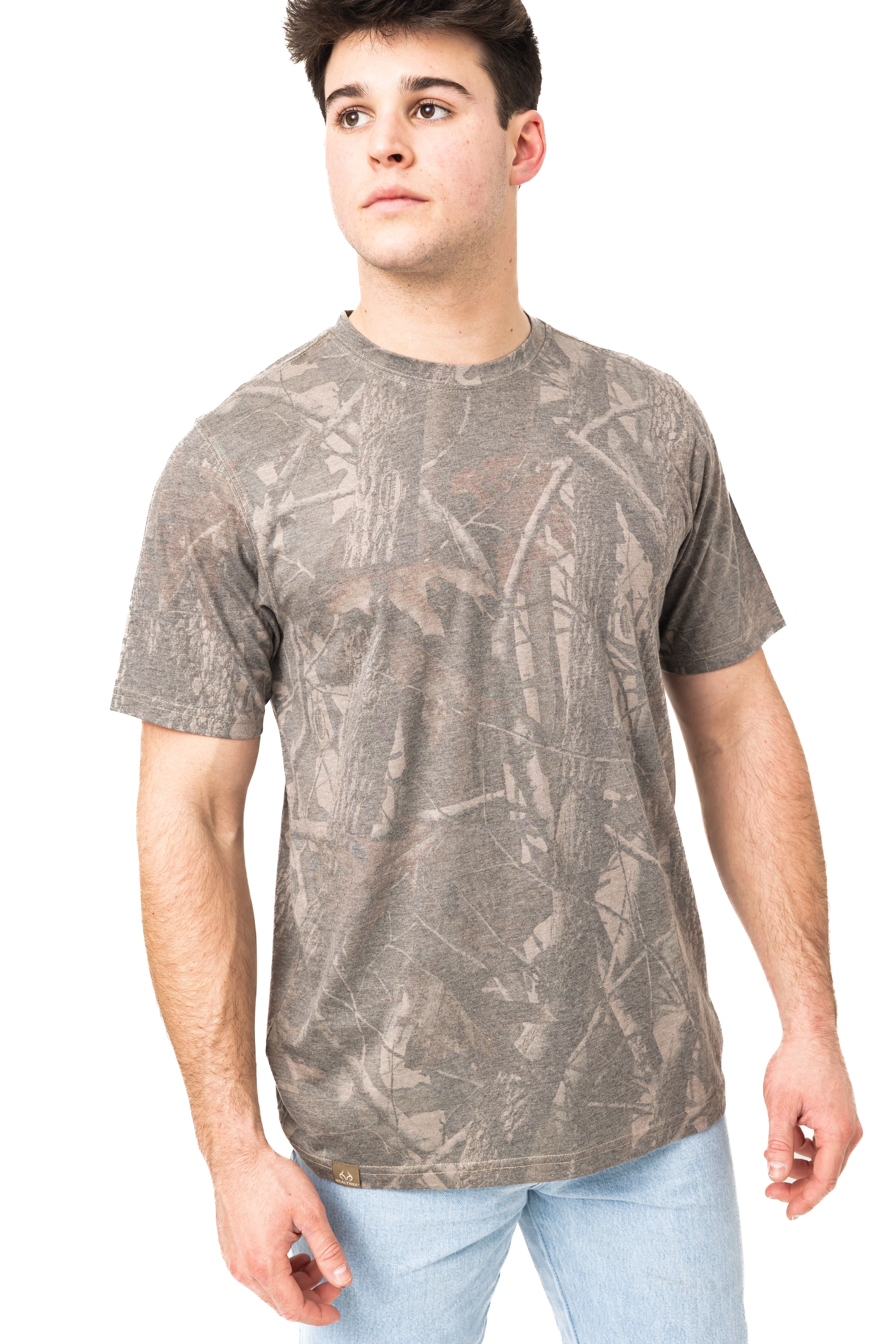 Realtree Camo Tri-Blend Short Sleeve Shirt – Lightweight & Soft, Outdoor & Hunting Apparel​ | S-5XL
