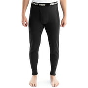 Realtree Mens Cotton Base Layer Thermal Pant, Black, M