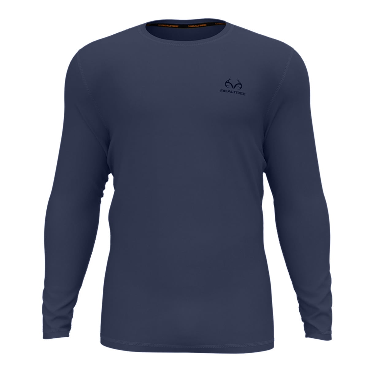 Realtree Men's Fleece Thermal Baselayer Long Sleeve Shirt, Thermal Shirts for Men, Naval Academy, Large