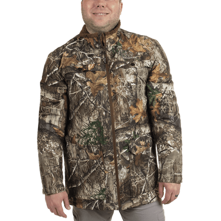 Realtree Men's Fleece Lined Hunting Jacket, Realtree Edge, Size Small