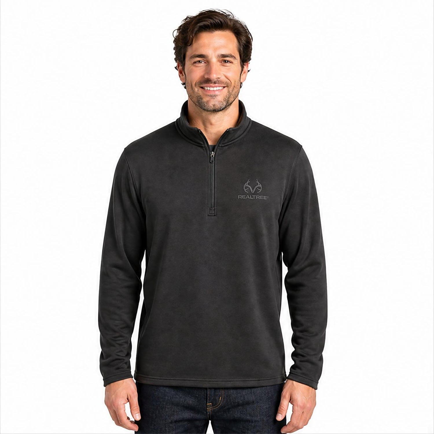 Realtree Men's Fleece Quarter Zip Pullover Sweatshirt, Sizes S-2XL