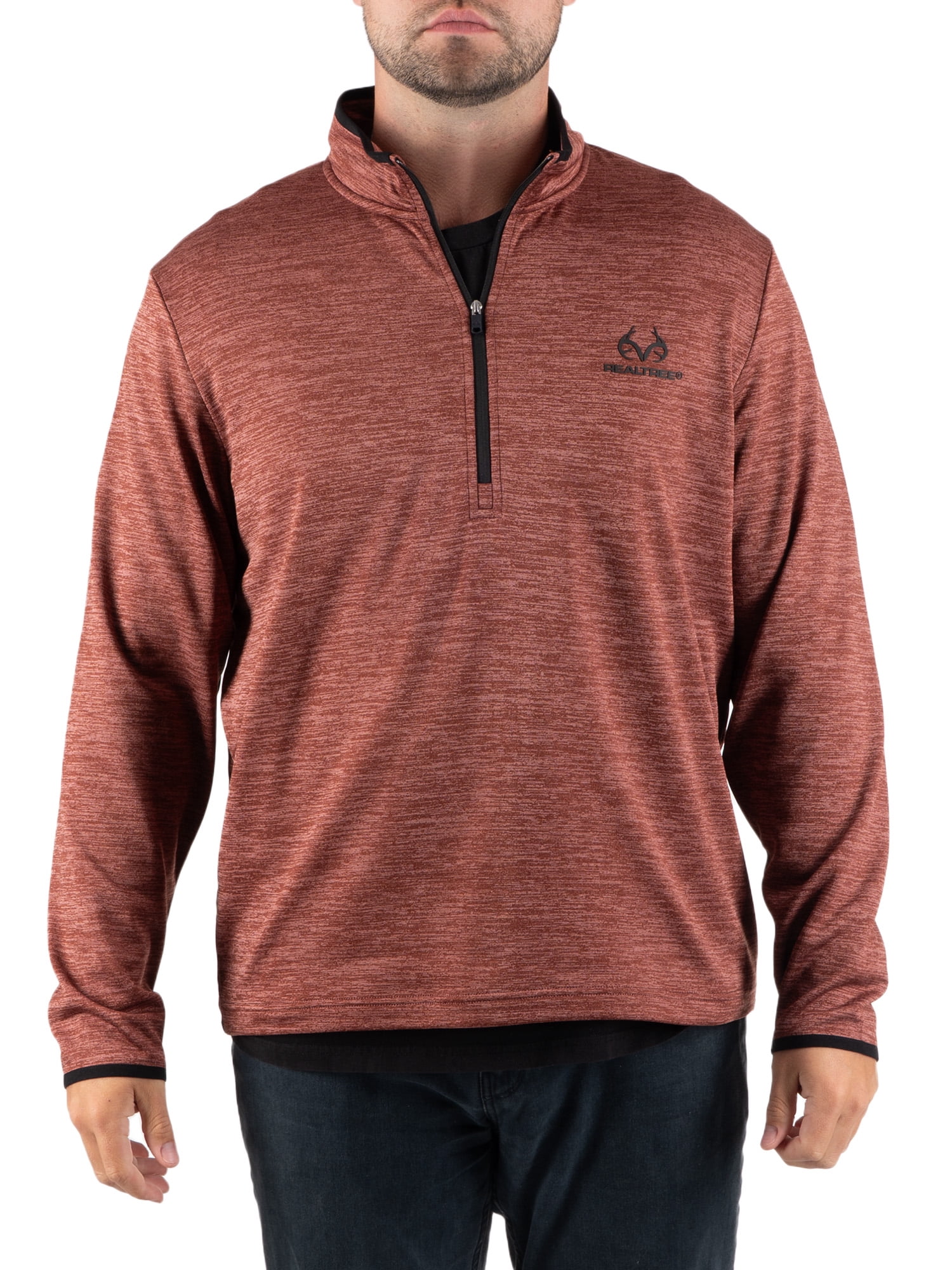 Realtree Men's Fleece Quarter Zip Pullover Sweatshirt, Sizes S-2XL