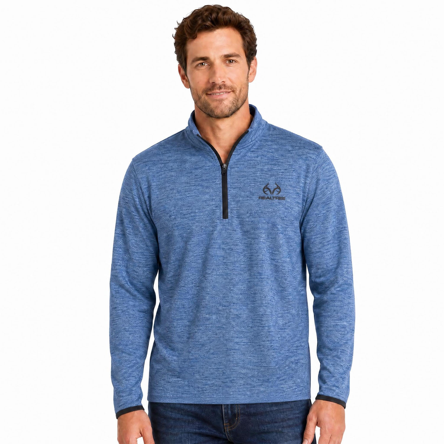 Realtree Men's Fleece Quarter Zip Pullover Sweatshirt, Sizes S-2XL