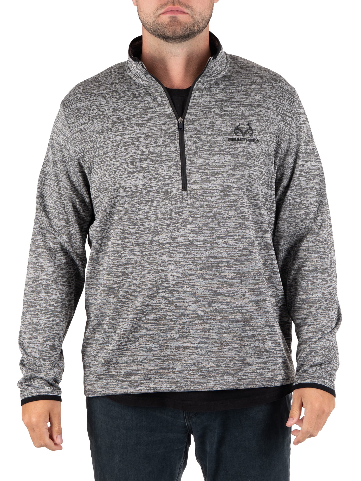 Realtree Men's Fleece Quarter Zip Pullover Sweatshirt, Sizes S-2XL