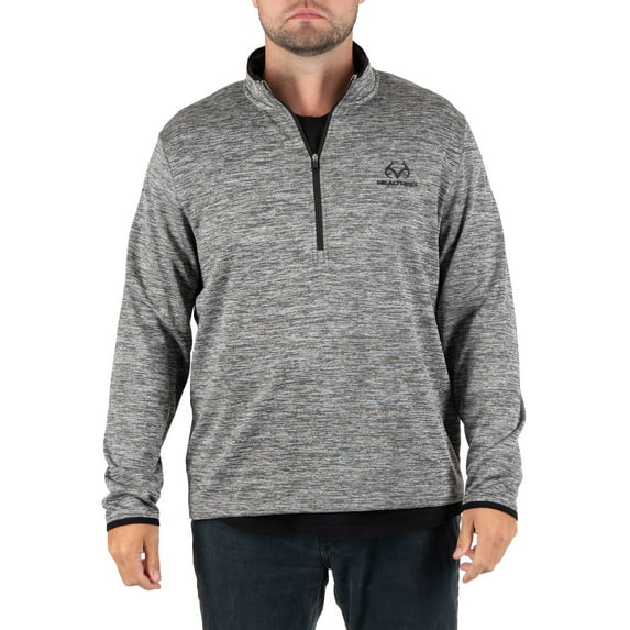 Realtree Men's Fleece Quarter Zip Pullover Sweatshirt, Sizes S-2XL
