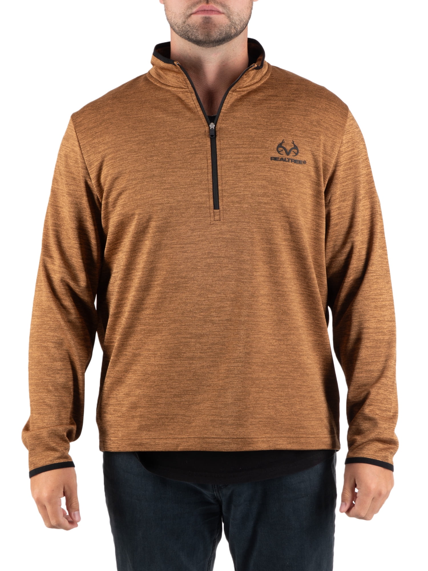 Realtree Men's Fleece Quarter Zip Pullover Sweatshirt, Sizes S-2XL
