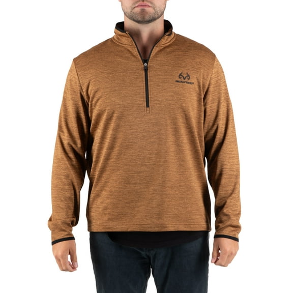 Realtree Men's Fleece Quarter Zip Pullover Sweatshirt, Sizes S-2XL