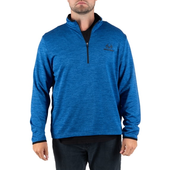 Realtree Men's Fleece Quarter Zip Pullover Sweatshirt, Sizes S-2XL