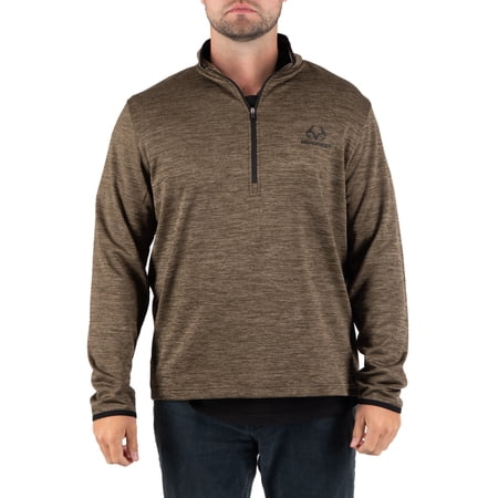 Realtree Men's Fleece Quarter Zip Pullover Sweatshirt, Sizes S-2XL