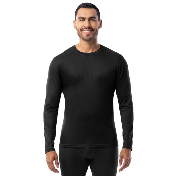 Realtree Men's Performance Base Layer Thermal Shirt, Black, M