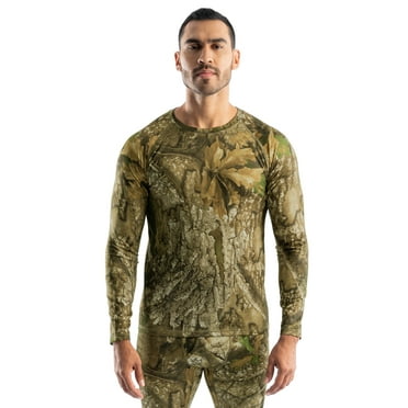 Realtree Men's Heavyweight Fleece Base Layer Thermal Shirt, Realtree APX, L