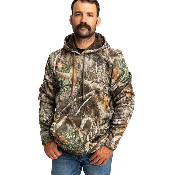 Realtree Hunting Hoodie EDGE Camo High Pile Pullover for Men and Women XL
