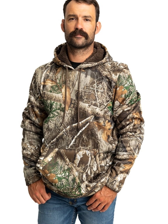 Hunting Hoodie EDGE Camo High Pile Pullover for Men and Women XL