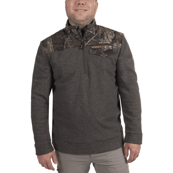 Realtree Men's Jacquard Fleece Hunting Pullover, Realtree Timber, Size XX-Large