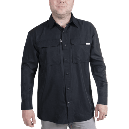 Realtree Men's L/s Hunting Guide Shirt, Black, Size XX-Large