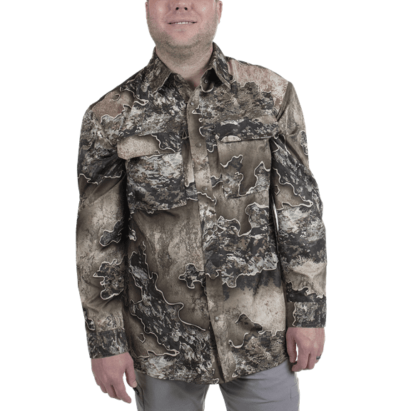 Realtree Men's L/s Hunting Guide Shirt, Realtree Excape, Size Medium