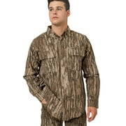 REALTREE Men's Legacy Camo Long Sleeve Button Down Camp Shirt - Lightweight, Breathable Outdoor Shirt for Hunting, Fishing and Camping