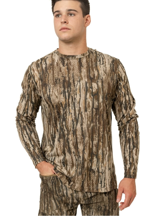 Realtree Men's Legacy Camo Shirt Long Sleeve Lightweight for Hunting, Fishing, Running, Hiking, or Camping