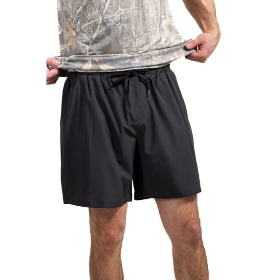 Realtree Men’s Lined Xtreme Colors Black Shorts - Outdoor Performance, Durable & Comfortable for Sports and Fishing