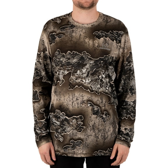 Realtree Men's Long Sleeve Camouflage Hunting Performance Shirt, Realtree Excape, L