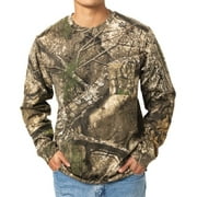 Realtree Men’s Long Sleeve  Hunting Cotton Shirt, APX Camo Pattern, Relaxed Fit, Size S-5X