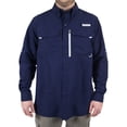 thumbnail image 1 of Realtree, Men's Long Sleeve Fishing Guide Shirt, Patriot Blue, Size Medium, 1 of 7