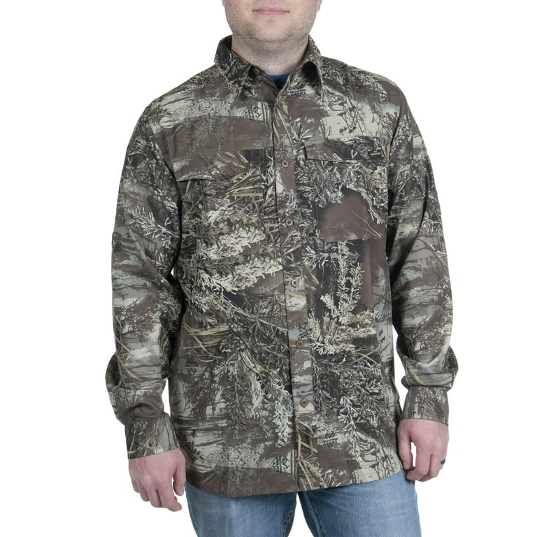 Realtree Men's Long Sleeve Hunting Guide Shirt, Realtree Max1 XT, Size Large  