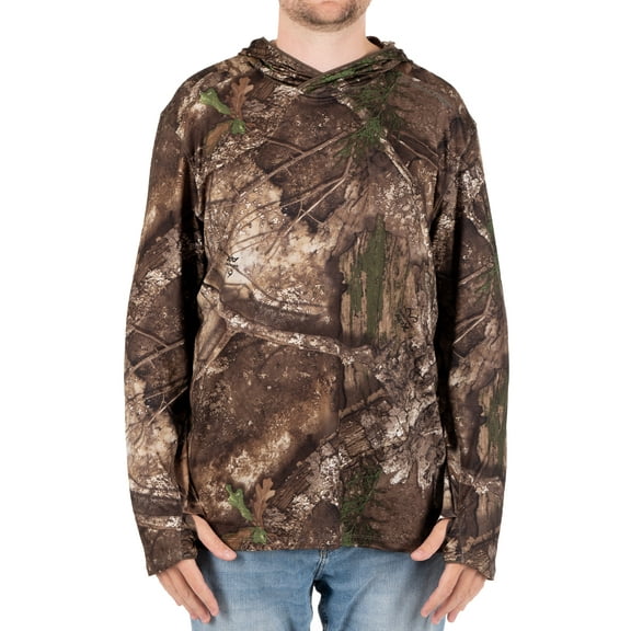 Realtree Men's Long Sleeve Performance Fishing Hoodie, 2XL